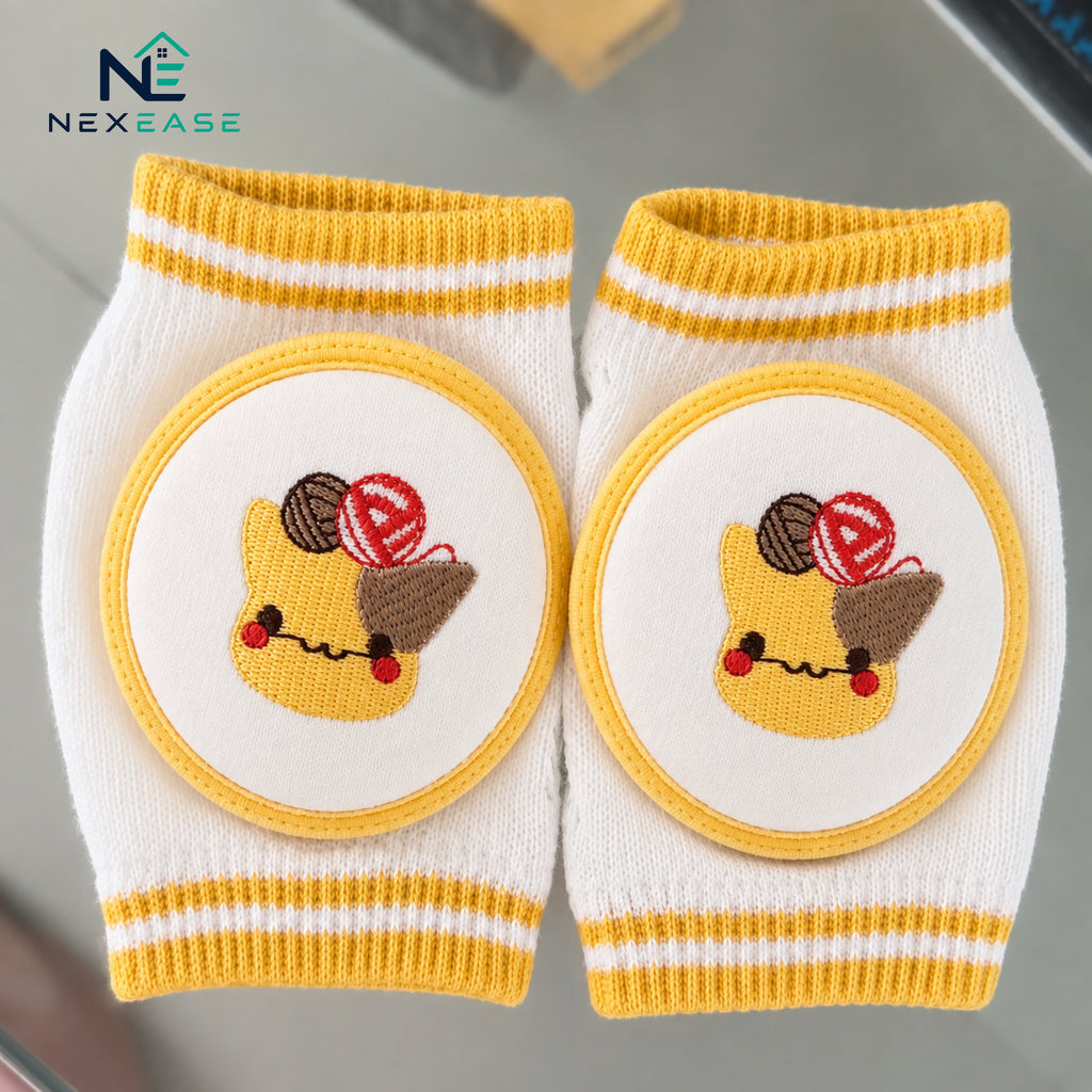 Baby Knee Pads with Cute Animal Embroidery