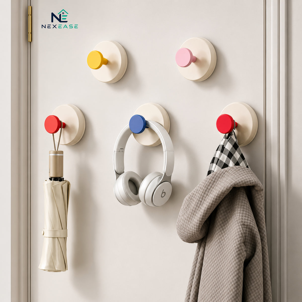 Rotating Vacuum Suction Wall Hook (Pack of 4)
