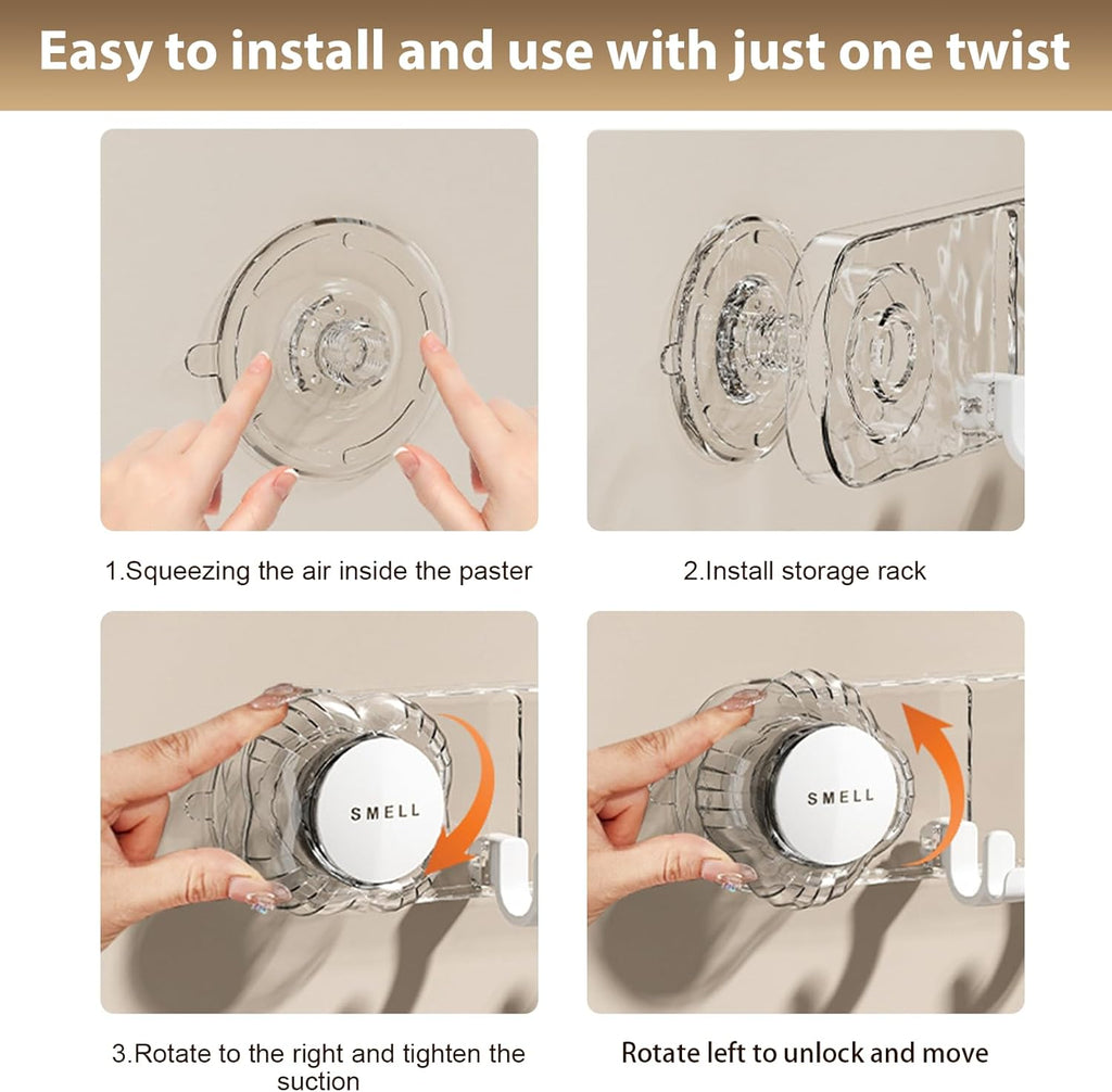 Heavy-Duty Wall-Mounted Suction Hooks