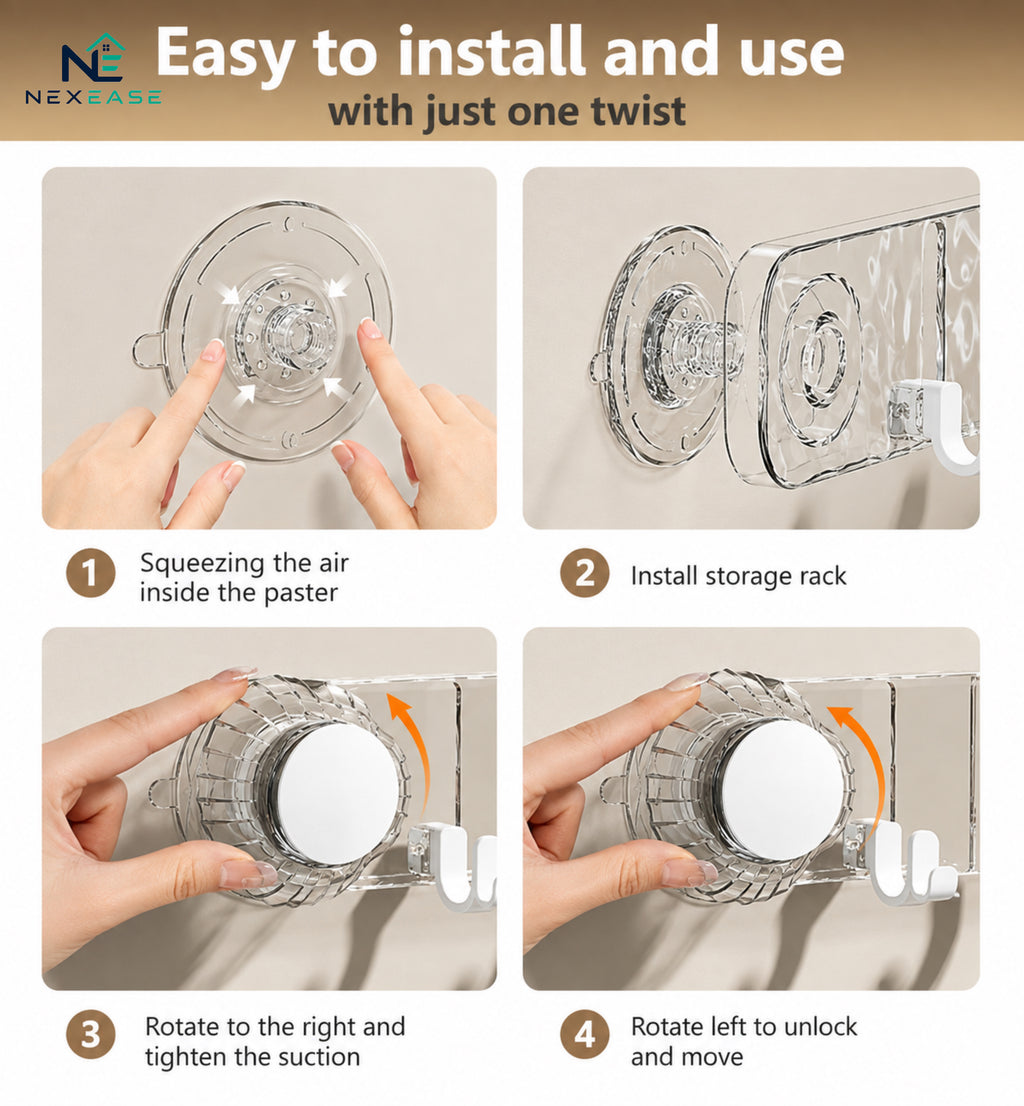 Heavy-Duty Wall-Mounted Suction Hooks