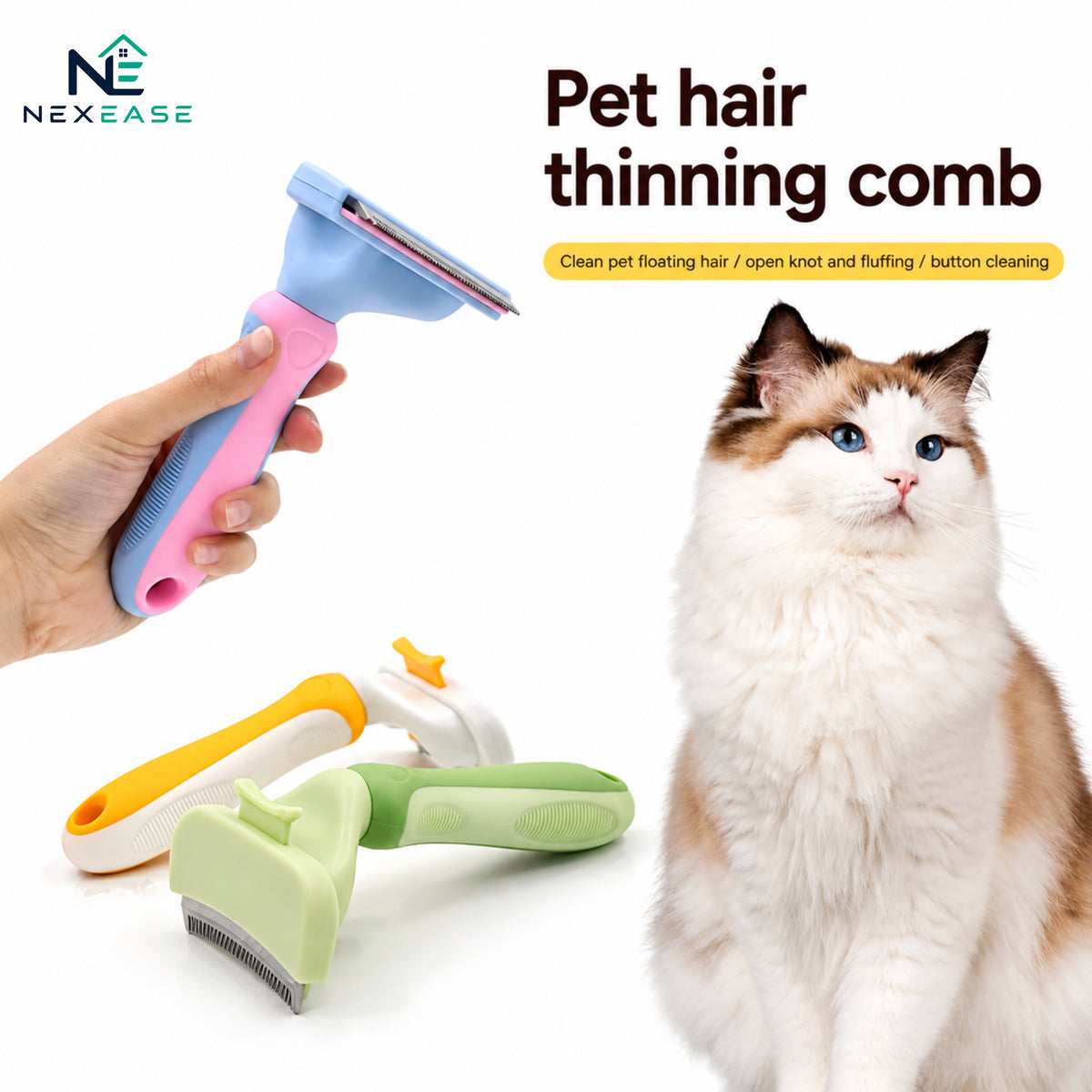 One Click Pet Hair Removal Comb