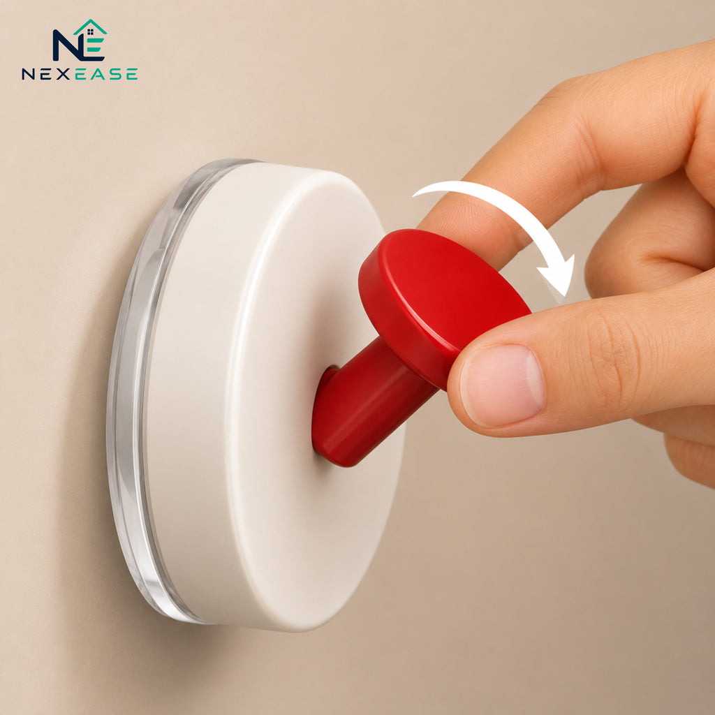 Rotating Vacuum Suction Wall Hook (Pack of 4)